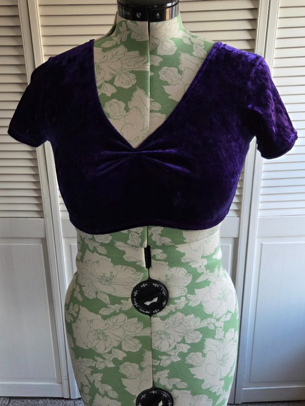 Purple Velvet Crop Top